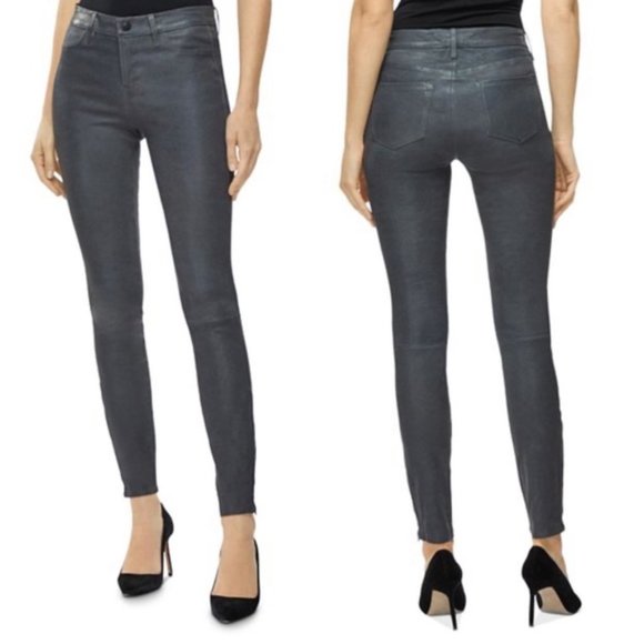 NWT J Brand Sleepwalker Gray Stretch Leather Pants sz 30